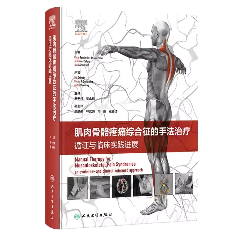 肌肉骨骼疼痛综合征的手法治疗 循证与临床实践进展 翻译版 王于领 蔡永裕 人民卫生出版社 9787117357722 - 封面