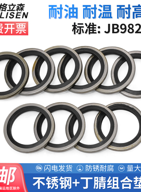JB982组合垫圈垫片密封圈高压油管密封垫O型圈骨架油封液压密封垫