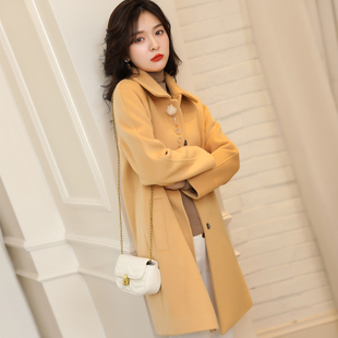 加厚毛呢外套女中长款秋冬新款2025年冬季150小个子加棉呢子大衣