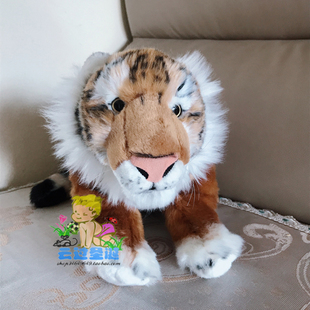 出口毛绒玩具森林之王老虎华南虎棕色斑纹可爱萌超大号公仔礼物