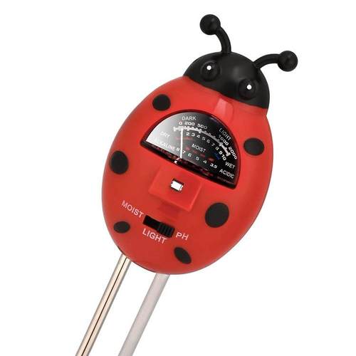 三合一土壤检测仪 园艺湿度计瓢虫形PH测试仪植物花酸度水分测量