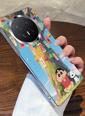 适用荣耀magicv6手机壳祈福小新可爱趣味卡通ins日韩风女华为matex7/vivoxfold5/oppofindn5/三星zfold7/w26