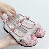 软底妈妈鞋 夏季 复古民族风汉服绣花鞋 老北京布鞋 新中式 国风鞋