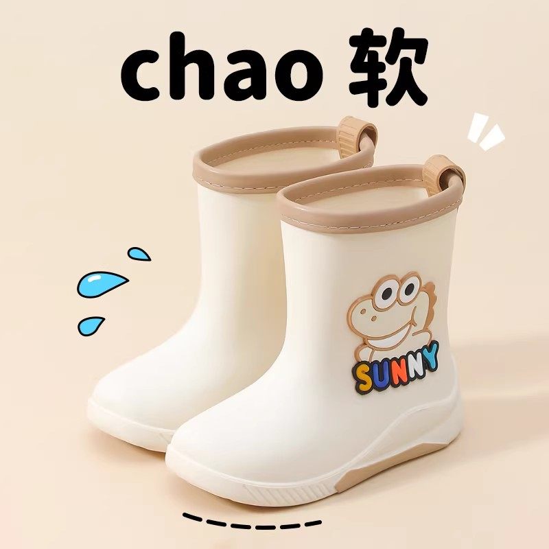 儿童雨鞋男孩女款宝宝女童中大童学生雨鞋上学专用水鞋男童小雨靴