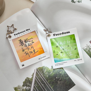 穿越旷野的风PET透光反转片挂件书签文艺励志祝福挂饰钥匙扣礼物