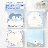 极地来信100张可爱企鹅手帐便签纸留言备忘素材简约无粘性书写纸