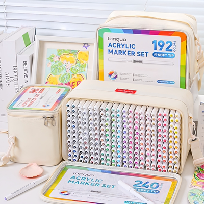 蓝果240色直液式丙烯马克笔背包