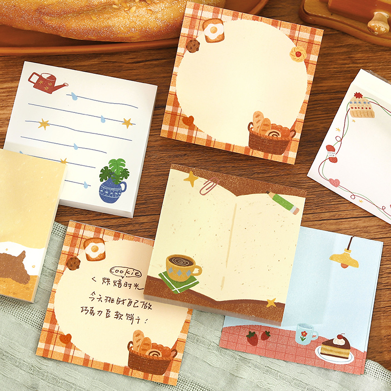 暖暖日记簿100张便签纸文艺绘本风手帐DIY装饰素材无粘性便签本