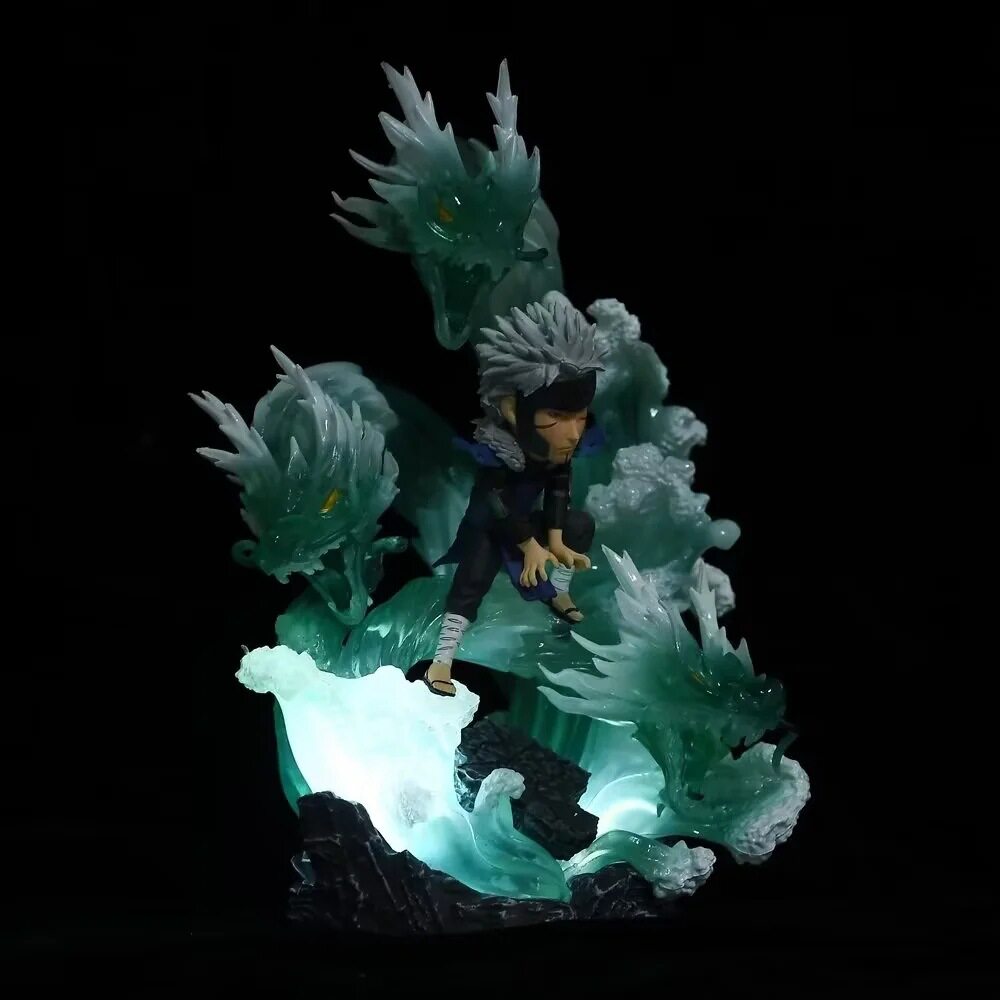 火影忍者 水遁 水龙弹 千手扉间 大招场景 可发光 模型盒装手办