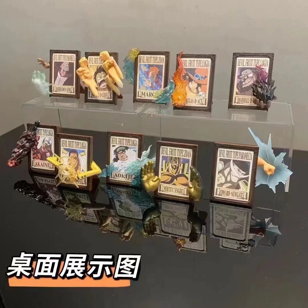 海贼王 顶上战争 路飞 白胡子马尔科 创意相框通缉令摆件袋装手办