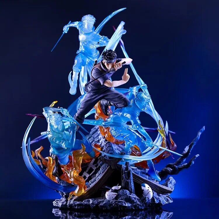 火影忍者 gk 燃风宇智波止水 流风 可发光 雕像 场景模型盒装手办