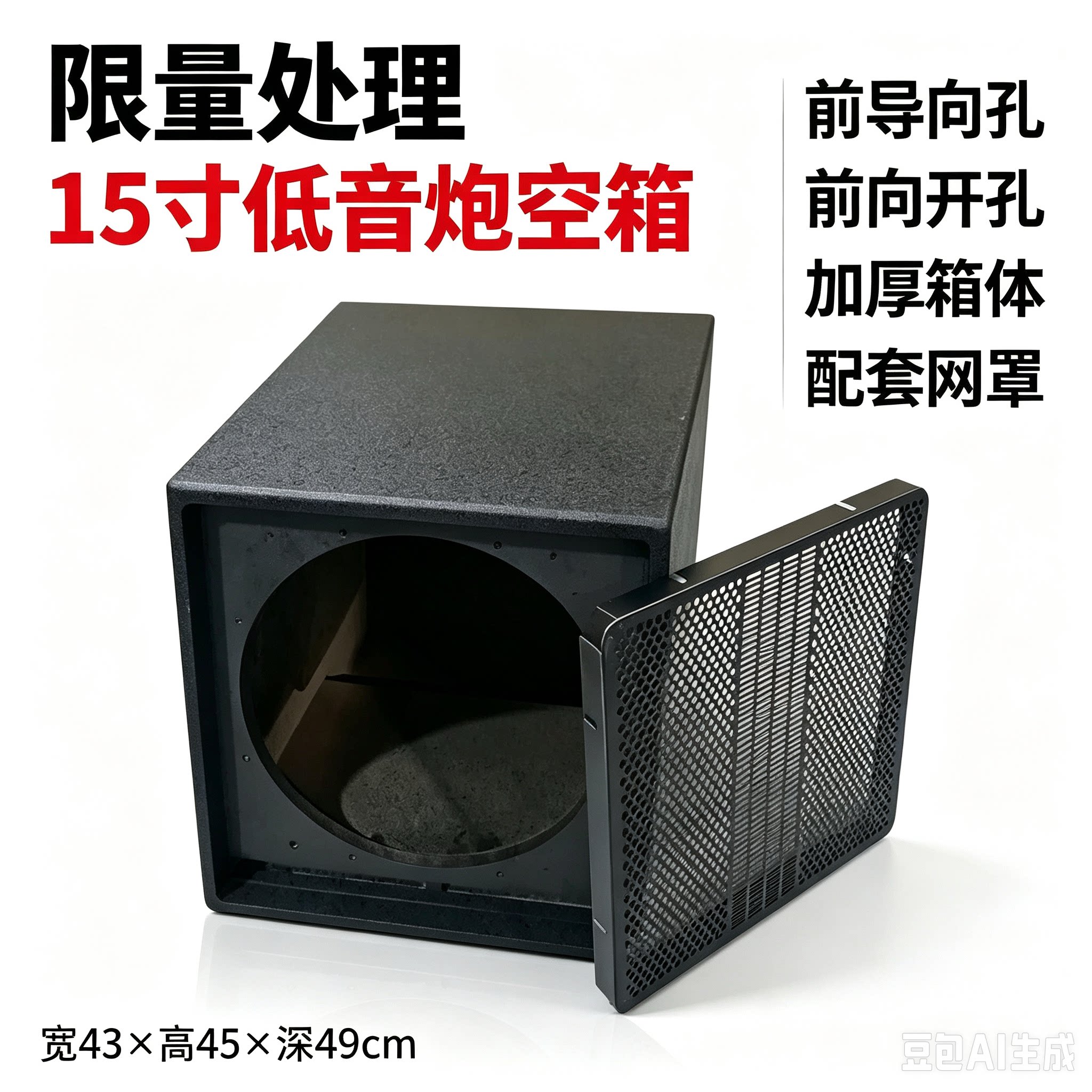便宜亏本处理15寸低音炮箱体高度密度板大功率无源空箱体