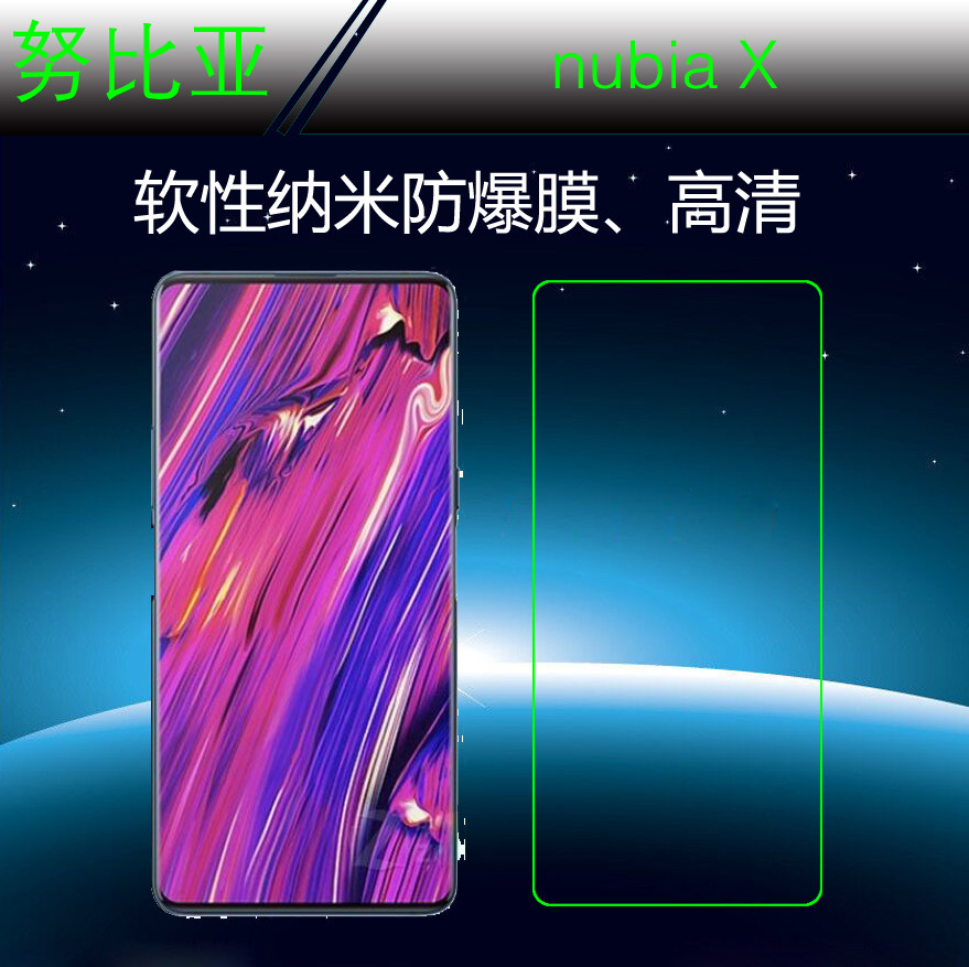 努比亚nubia X高清保护膜纳米防爆膜透明膜手机膜屏保膜高透软膜
