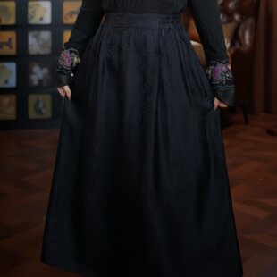 云程发轫（黑色）半裙2026春夏老料提花女装新款半身裙