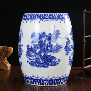 景德镇陶瓷米缸米桶水缸20斤30斤50斤密封储物罐带盖密封防潮防虫