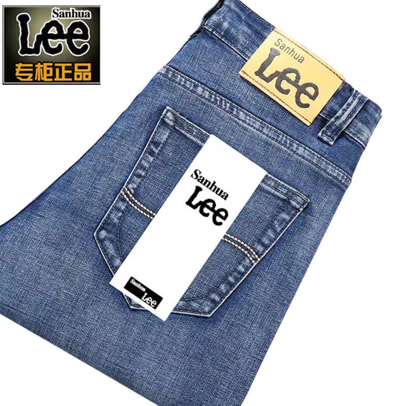 봄과 가을 두꺼운 청바지 남성 비즈니스 느슨한 스트레이트 캐주얼 탄성 높은 허리 내구성 내마 모성 바지 다목적 남성복