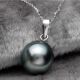 包邮 正品 正圆 项链吊坠 深海南洋母贝珍珠大气上档次925纯银贝珠
