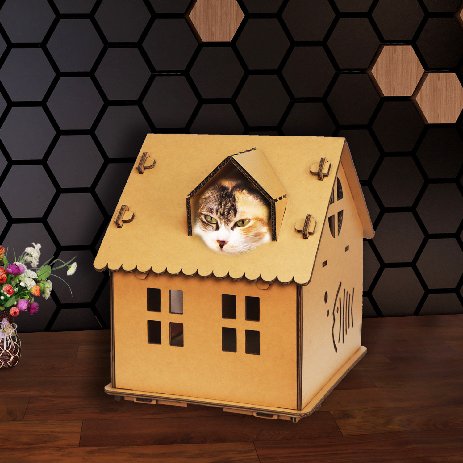 新款猫屋四季通用猫窝猫爪板防抓别墅瓦楞纸屋防水耐磨猫咪用品,宠物/宠物食品及用品,猫笼子/猫别墅,淘宝优惠券,粉丝福利购,淘宝优惠卷