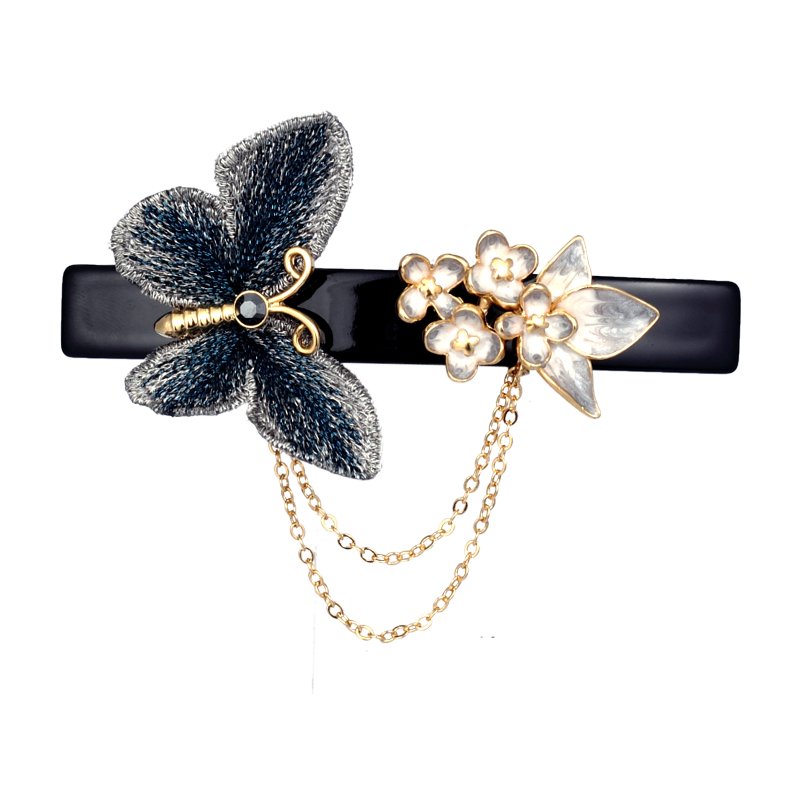 流苏弹簧夹头饰发夹女士顶夹韩国成人百搭优雅一字发卡马尾夹横夹