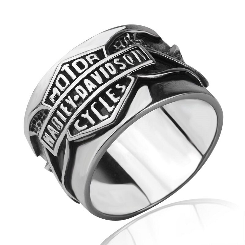 PUNK STYLE EUROPEAN AND AMERICAN PERSONALITY HIGH-END SENSE TITANIUM STEEL HIPSTER RING MENS RETRO DOMINEERING FASHION SINGLE INDEX RING
