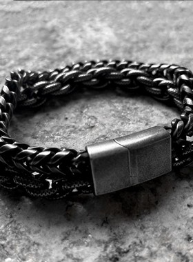 嘻哈复古风格做旧手链ins设计