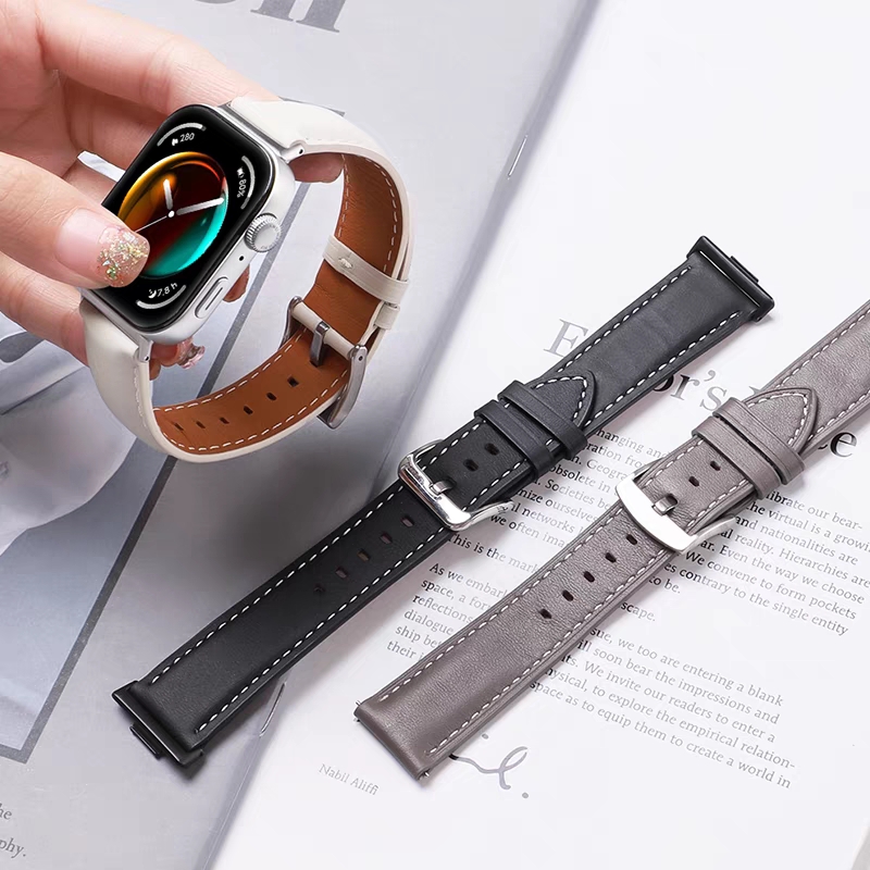 适用华为fit4/4Pro手表皮革腕带