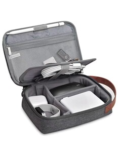 wiwu简约多功能数码配件收纳袋Mac充电器头电源数据线防水拉链包