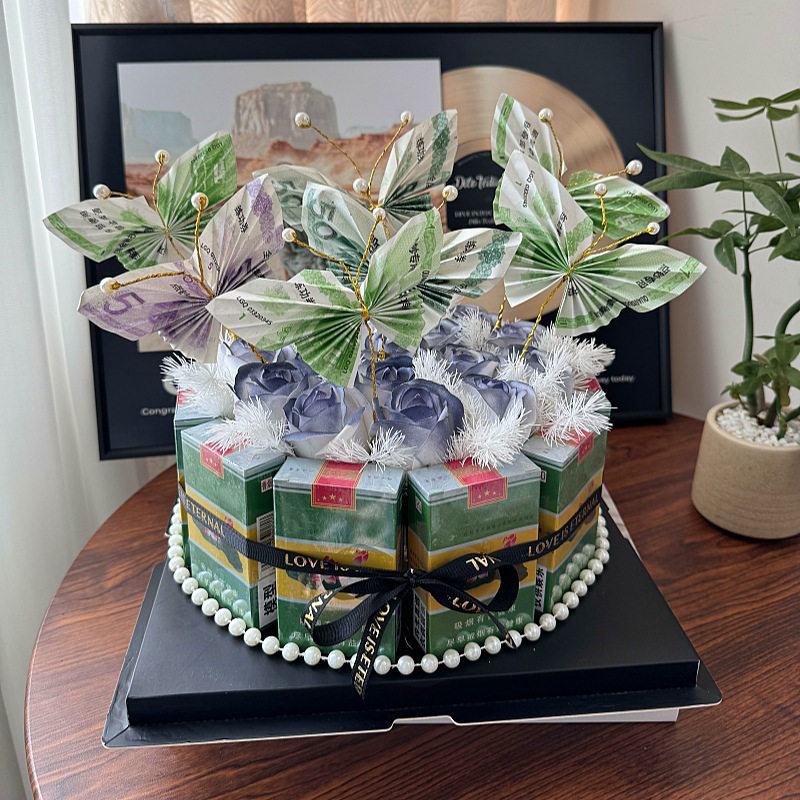 创意生日礼物diy手工蝴蝶蛋糕盒