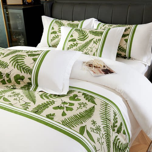 全棉印花色织宾馆四件套床上用品