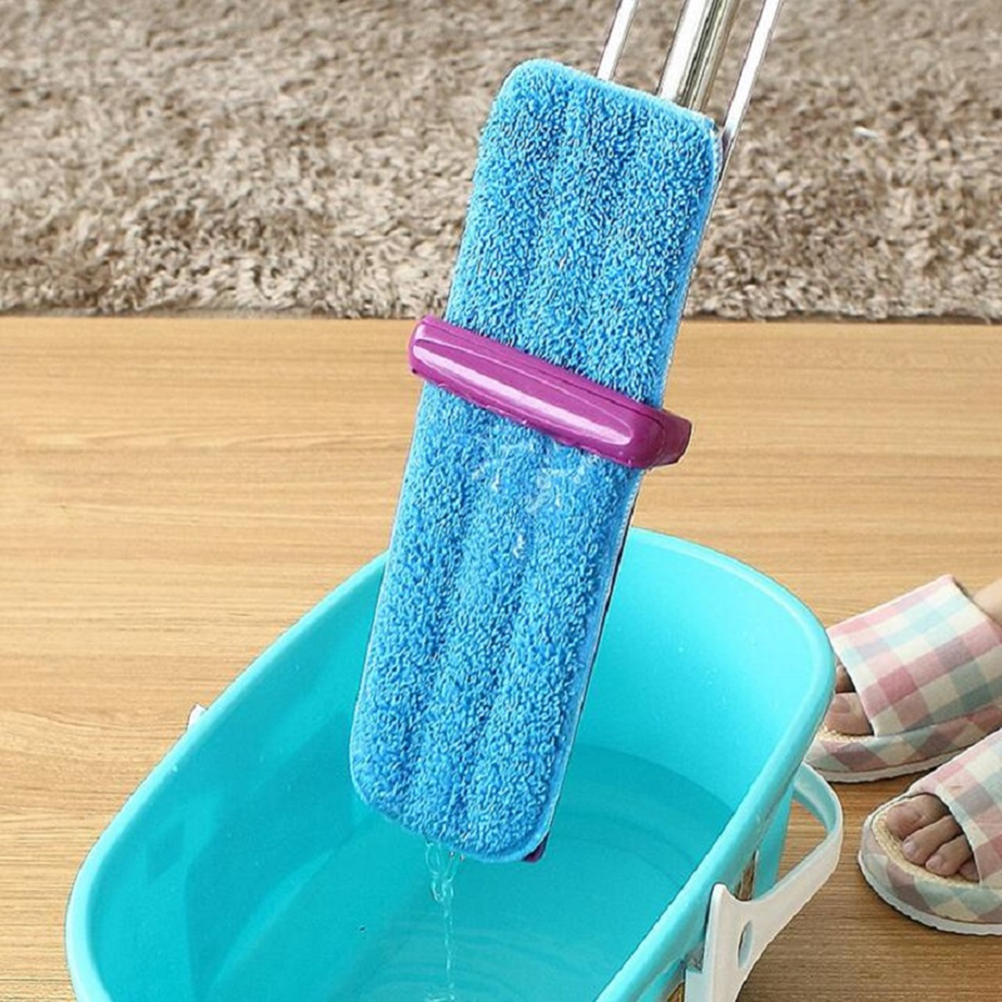 【特价款】加厚管免手洗拖把