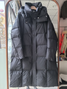 露韵诗羽绒服278799女长款时尚保暖加厚脱卸帽休闲宽松高克重外套