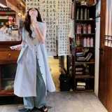 【大货已出】灰白条纹短袖两穿单排扣连衣裙8130-P115-K168，女装连衣裙，2C137