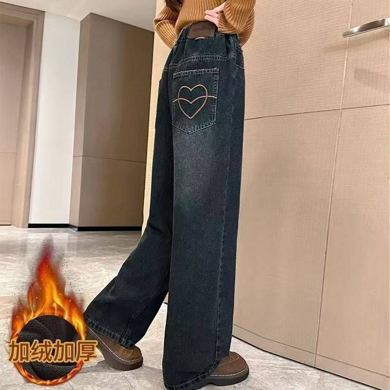 MEYERSHAM女童加绒加厚牛仔裤