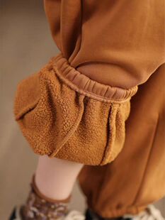 子休闲收脚运动卫裤 2520新款 加绒加厚女外穿秋冬高腰松紧腰阔腿裤