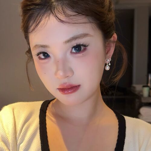 蝴蝶结珍珠锆石耳钉女轻奢高级感