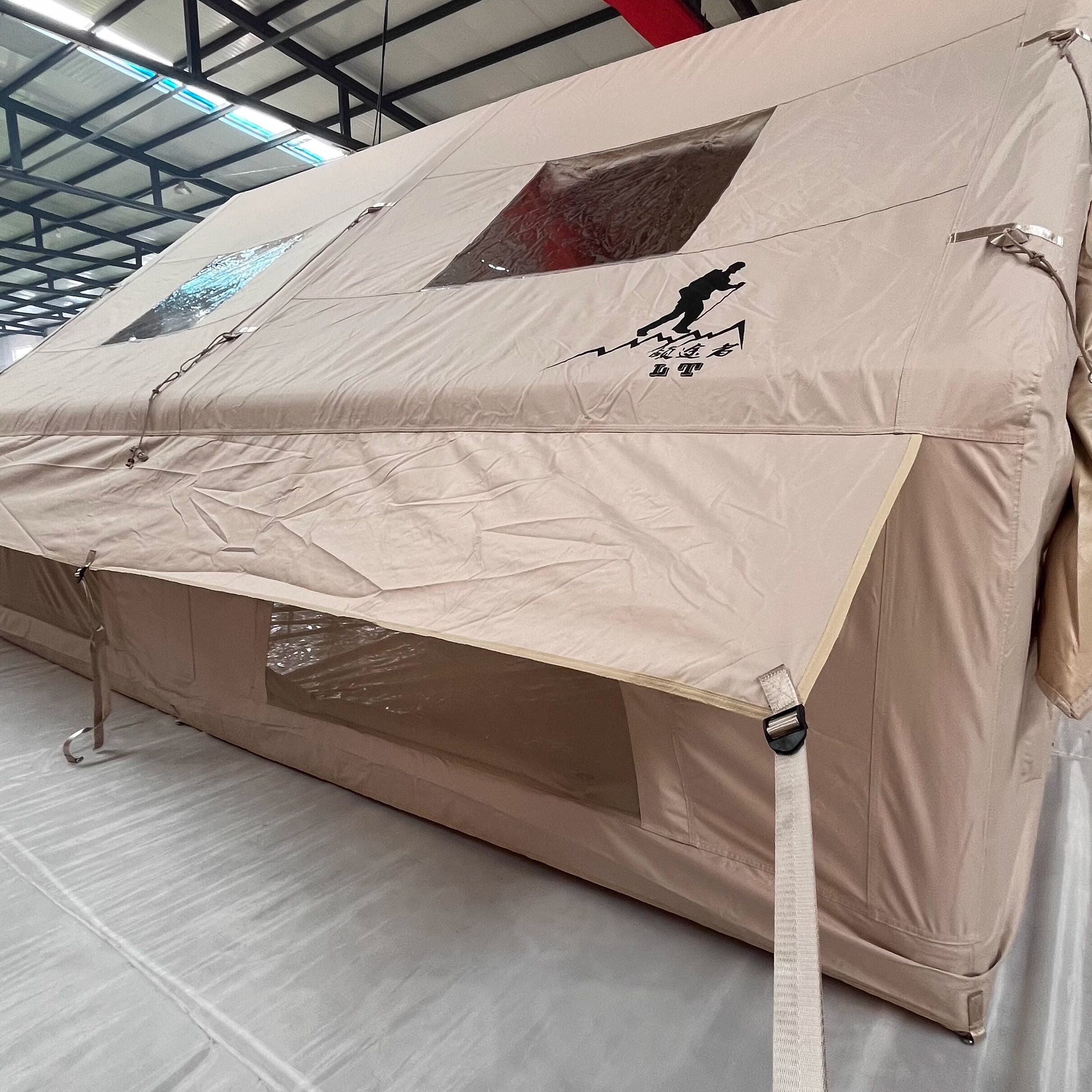 新户外旅游露营12平600D牛津布充气帐篷四季防寒防潮防雨方便携带