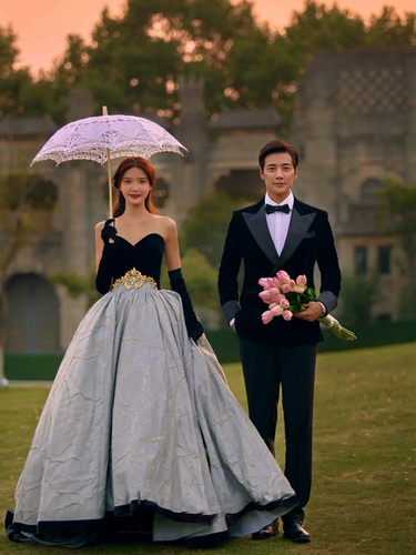 Реквизит для фотографии, топ без лямок для влюбленных, розовое свадебное платье, в корейском стиле