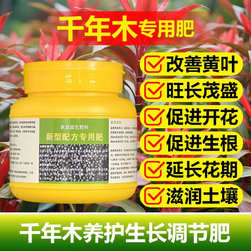 千年木专用肥料绿植物七彩铁营养液增色变红旺长茂盛长新叶面肥料