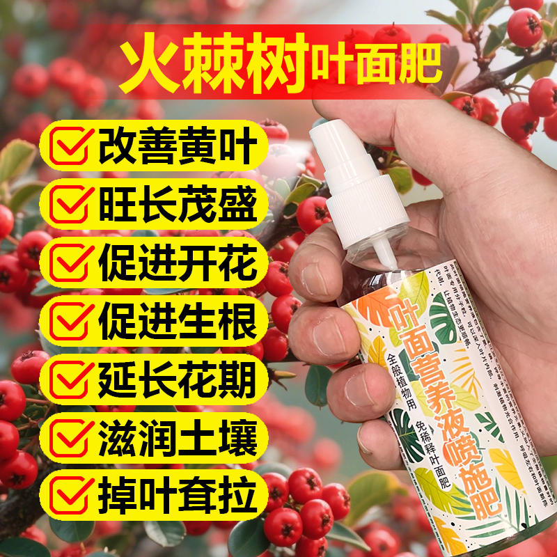 火棘树专用肥料盆景盆栽树苗土复合营养液叶面肥氮磷钾水溶化肥料