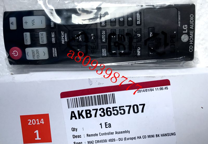 原装全新LG遥控器MA2 CM4030 CM4020 CD播放机遥控器AKB73655707