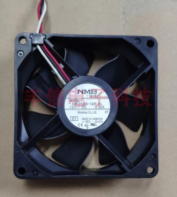 原装NMB 08025SA-12P-AL DC12V 0.30A 80*25MM 3线8025散热风扇