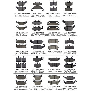 174 200前后刹车片 261 185 188 179 197 209 236 266 适配FA275