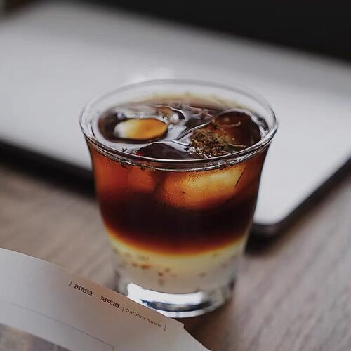 咖啡玻璃杯拿铁咖啡杯鸡尾酒杯