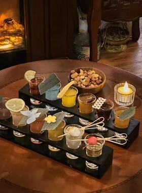 子弹杯白酒杯 吞杯烈酒杯一口杯b52鸡尾酒杯架shot杯套装酒吧酒杯