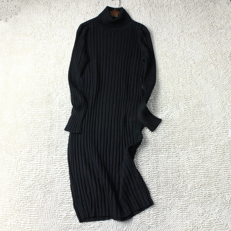 美国单ASHL*ART高领中长款连衣裙