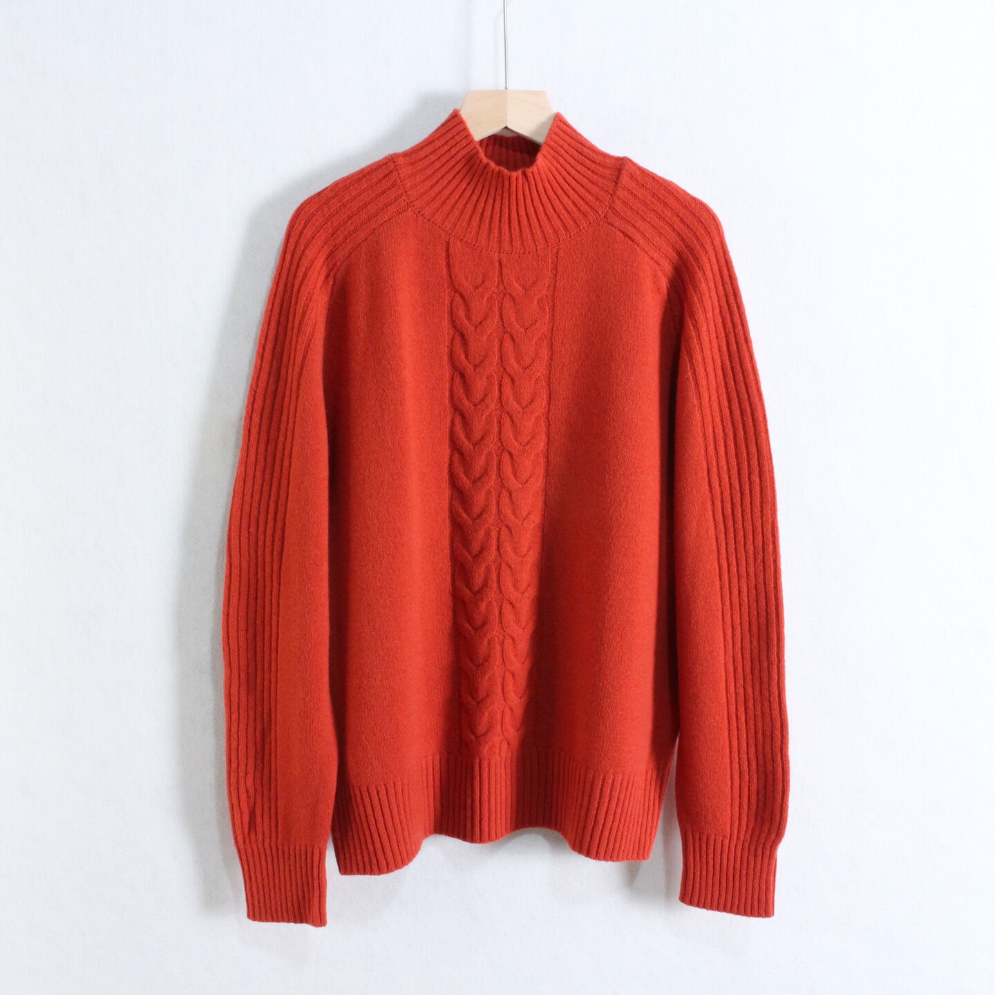 *羊毛秋冬保暖半高领套头毛衣 插肩长袖大码扭麻花针织衫打底衫女