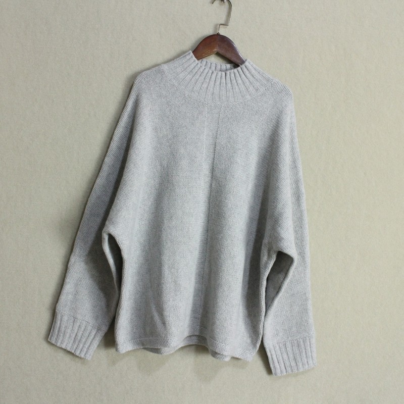 外贸德单~*羊毛针织衫半高领宽松大码蝙蝠袖套头罩衫秋冬,女装/女士精品,毛针织衫,淘宝优惠券,粉丝福利购,淘宝优惠卷