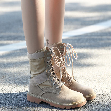 战狼2明星同款高帮军靴秋冬情侣女款马丁沙漠靴户外复古机车短靴