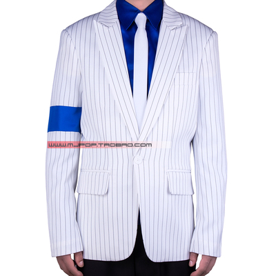 迈克尔杰克逊西服-宽条纹犯罪高手西服-michael jackson 演出服