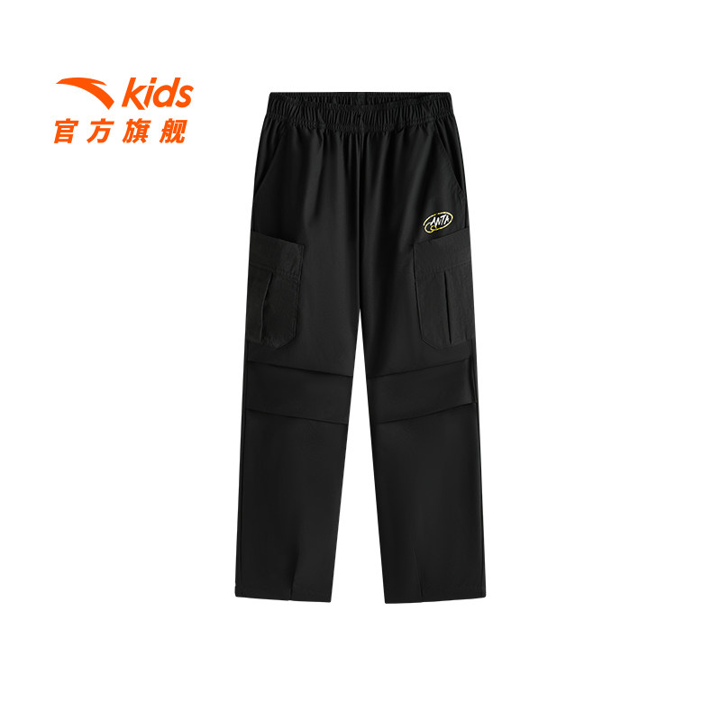 安踏儿童男大童运动长裤2026夏季新款透气亲肤中大童速干直筒裤潮
